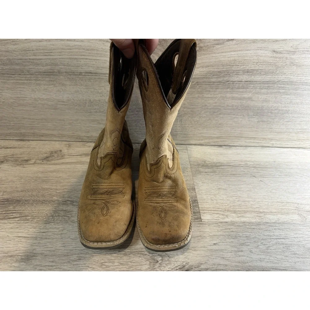 Smoky Mountain Boots Youth‎ Size 1M Distressd Brown Cowboy Boots 436651